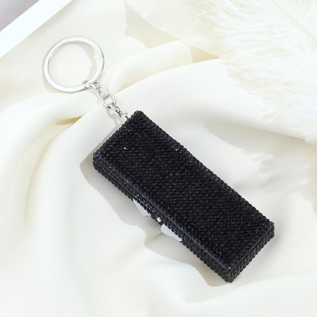 Wholesale Diamond Small Medicine Box Aluminum Alloy Storage Box Keychain